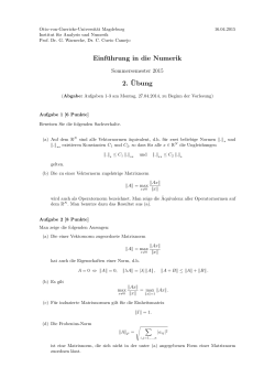 Übungsblatt 2 - Fakultät für Mathematik an der Otto-von