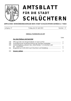 Amtsblatt Nr. 17 vom 24. April 2015