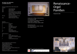 Renaissance- Orgel Pomßen