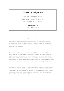 Vorlesungsskript Lineare Algebra - Mathematisches Institut der