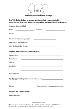 Interessenbogen/Anmeldeformulare