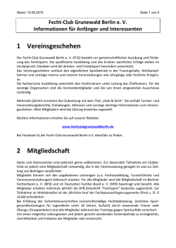 Informationen f&uuml;r Anf&auml;nger und Interessenten - Fecht