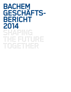 Geschäftsbericht 2014