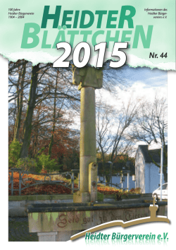 Heidter Bl&auml;ttchen 2015 online