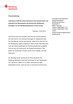 Pressemitteilung - Übergabe Ranzenparty 2015 - Wartburg