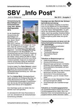 Ausgabe 3, Mai 2015 - am Klinikum Augsburg
