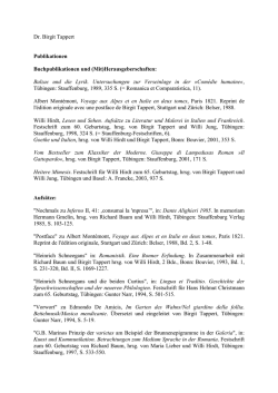 Dr. Birgit Tappert Publikationen Buchpublikationen und