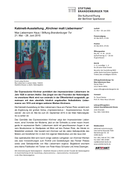 Kirchner malt Liebermann - ARTEFAKT Kulturkonzepte