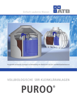 PUROO &reg; Produktbrosch&uuml;re - ATB Umwelttechnologien GmbH