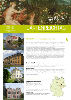 Gartenreichtag - Tourismusregion Anhalt-Dessau