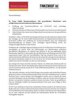13.05.2015 W. Franz GmbH Bauunternehmen