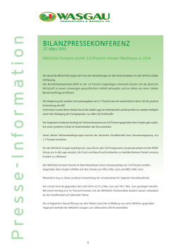 Bilanzpressekonferenz 2015