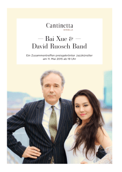 Bai Xue & David Ruosch Band - Flyer