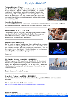 Highlights Oslo 2015 - Arktis