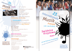 Internationale Musikfreizeit Kreisau/Swidnica