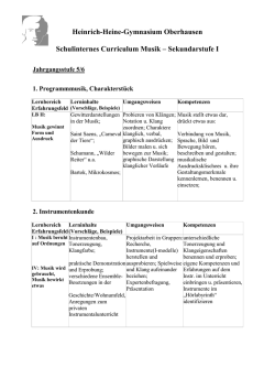 Heinrich-Heine-Gymnasium Oberhausen Schulinternes Curriculum
