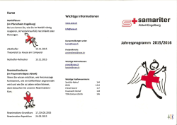 Jahresprogramm - Samariterverein Abtwil Engelburg
