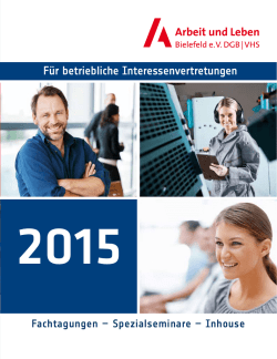Jahresprogramm - Arbeit und Leben Bielefeld eV
