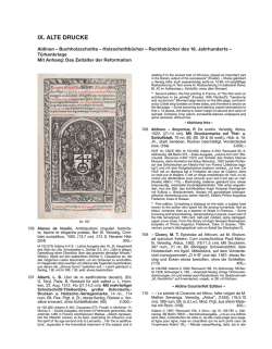 IX. ALTE DRUCKE - Reiss & Sohn oHG
