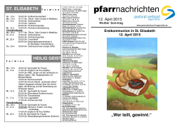 Pfarrnachrichten 12.04.2015 - Pastoralverbund Hagen