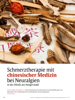 Schmerztherapie mit chinesischer Medizin bei Neuralgien