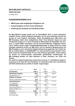 KONZERNERGEBNIS 2014 - Mayr
