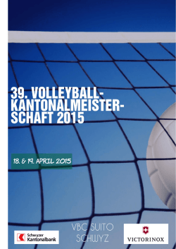 Broschüre mit Spielplan  - Volleyball Club Suito Schwyz