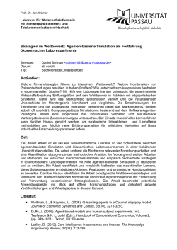 Strategien im Wettbewerb - Lehrstuhl für Wirtschaftsinformatik mit