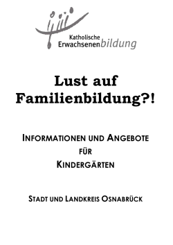 Flyer "Lust auf Familienbildung"