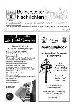 Mitteilungsblatt KW 17 - Gemeinde Beimerstetten