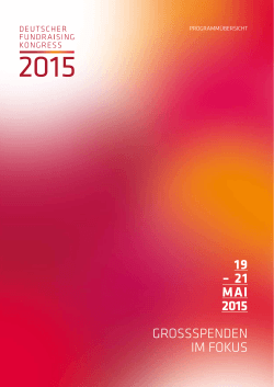 Deutscher Fundraising Kongress 2015