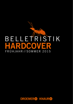Hardcover Belletristik Fr&uuml;hjahr 2015