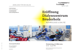 Eröffnung Dialysezentrum Bruderholz