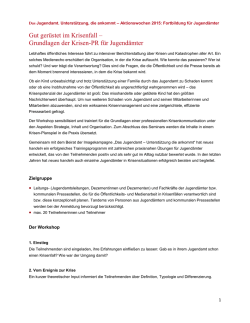 Grundlagen der Krisen-PR f&uuml;r Jugend&auml;mter