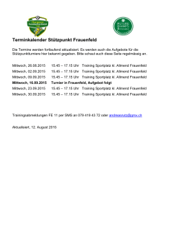 Terminkalender Stützpunkt Frauenfeld