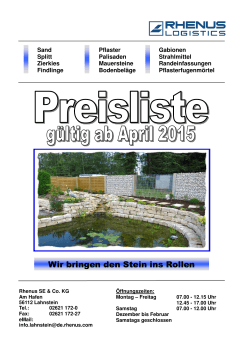 Preisliste ab 04-2015