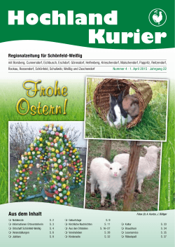 April-Ausgabe des Hochlandkuriers