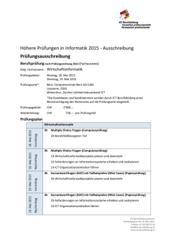 eidg. Fachausweis Wirtschaftsinformatik - ICT