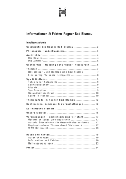 Informationen & Fakten Rogner Bad Blumau