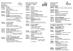 Gottesdienstordnung KW 21 22 /2015