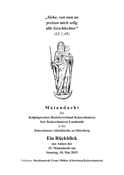 Ein R&uuml;ckblick - Kolping DV Speyer