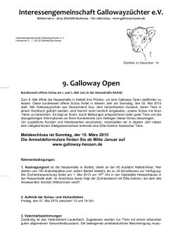 9. Galloway Open - Gallowayzucht Seehusen