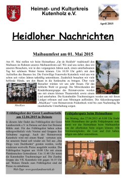 Heidloher Nachrichten - Heimat- und Kulturkreis Kutenholz eV