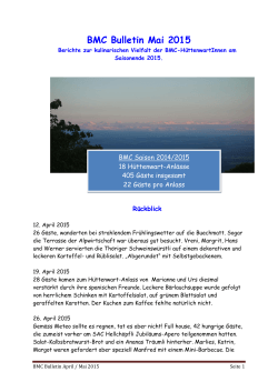 BMC Bulletin Mai 2015 - SAC Sektion Oberaargau