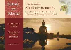 Musik der Romantik - Klassik im Kloster