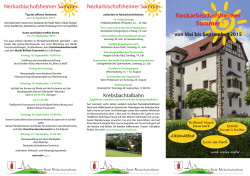 Neckarbischofsheimer Sommer von Mai bis September 2015