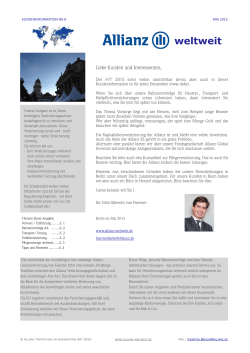 Kundeninformation 8. Mai 2015 - Allianz
