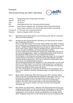 Protokoll: Ortsversammlung des ADFC Starnberg
