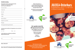 JULEICA-Osterkurs - beim Kath. Jugendb&uuml;ro Emsland