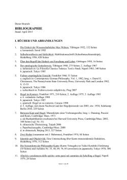 BIBLIOGRAPHIE - Ludwig-Maximilians